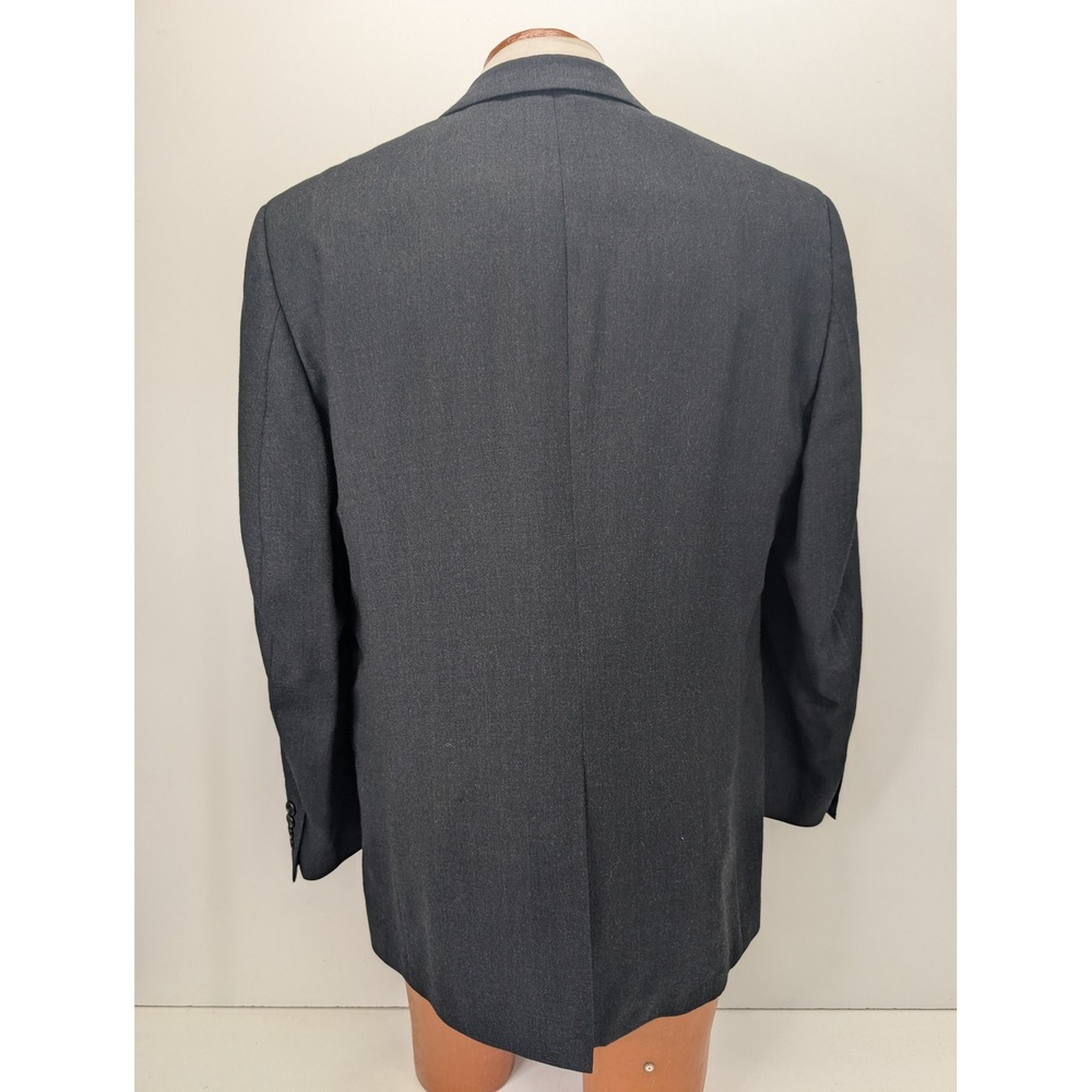 Jos A Bank Gray 100% Wool Suit Two Piece Mens 42R Regular Fit Dress Work - Picture 5 of 11